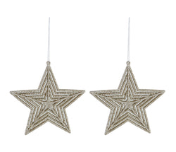 Hanging Glitter Deco 2pk Asst snowflakes / trees / stars /