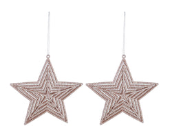 Hanging Glitter Deco 2pk Asst snowflakes / trees / stars /