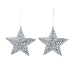 Hanging Glitter Deco 2pk Asst snowflakes / trees / stars /