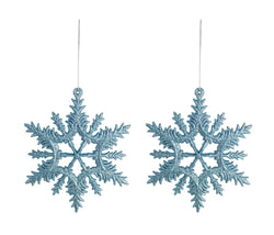 Hanging Glitter Deco 2pk Asst snowflakes / trees / stars /