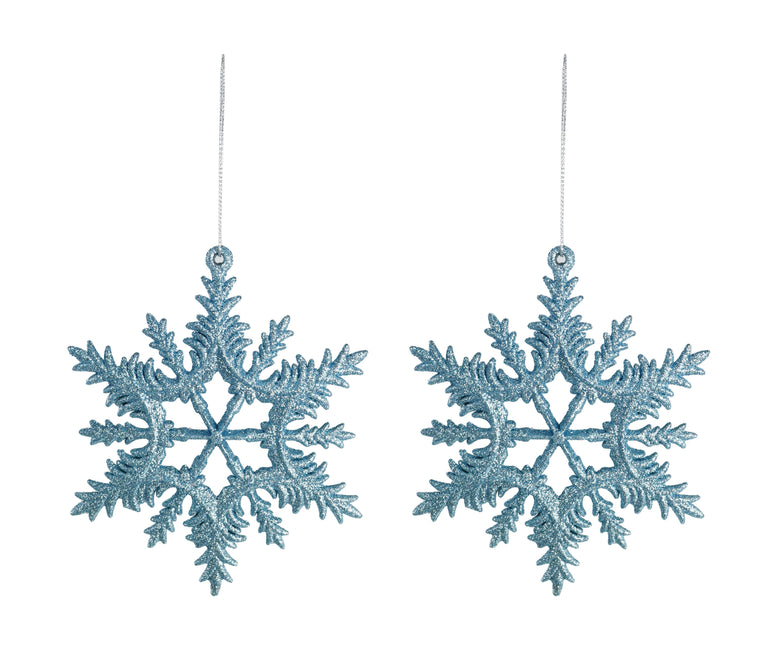 Hanging Glitter Deco 2pk Asst snowflakes / trees / stars /