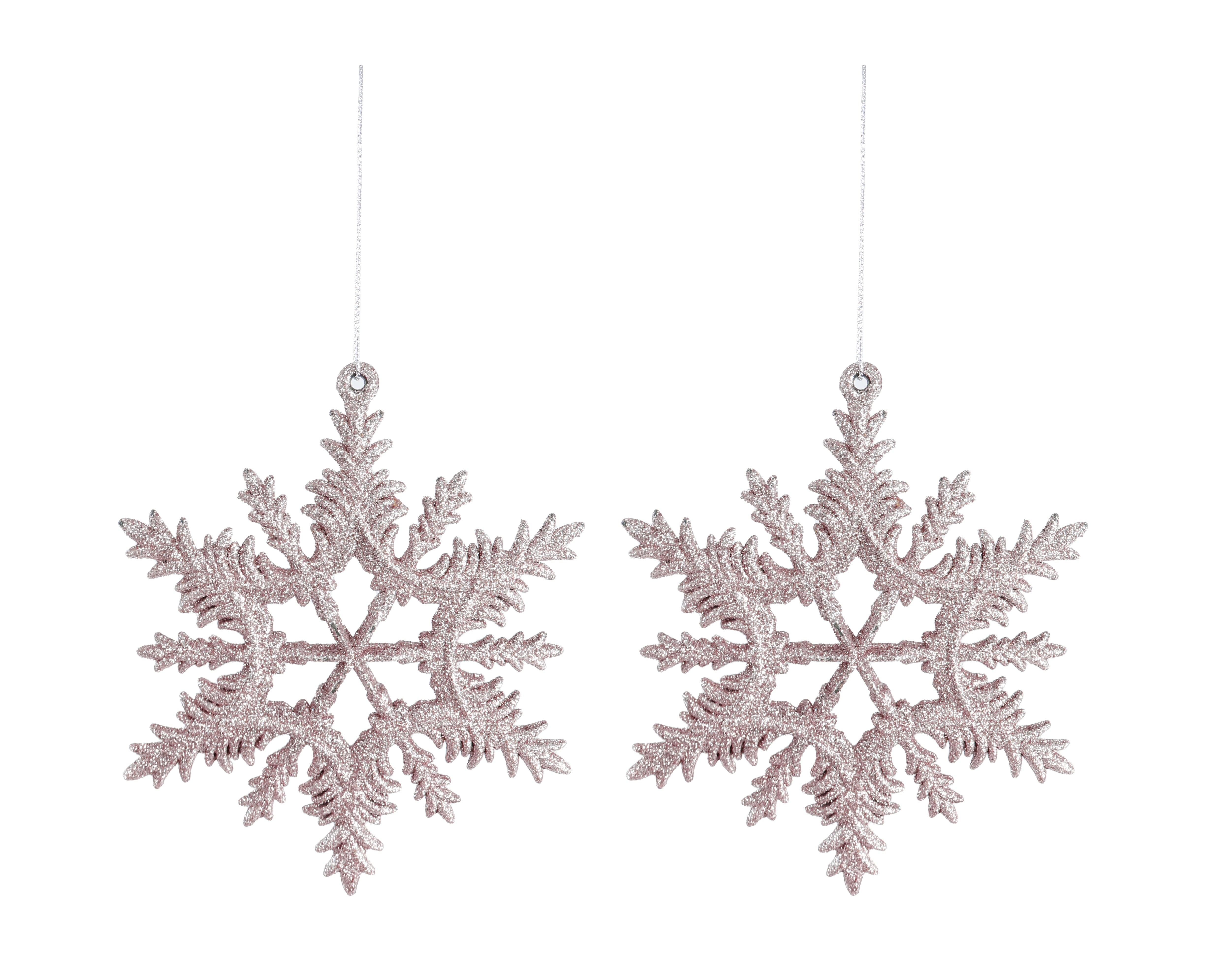 Hanging Glitter Deco 2pk Asst snowflakes / trees / stars /