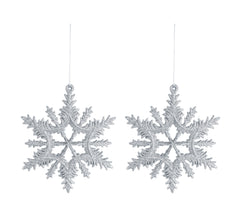 Hanging Glitter Deco 2pk Asst snowflakes / trees / stars /