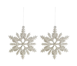 Hanging Glitter Deco 2pk Asst snowflakes / trees / stars /