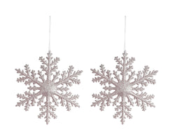 Hanging Glitter Deco 2pk Asst snowflakes / trees / stars /