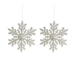 Hanging Glitter Deco 2pk Asst snowflakes / trees / stars /