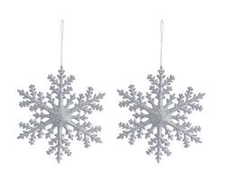Hanging Glitter Deco 2pk Asst snowflakes / trees / stars /