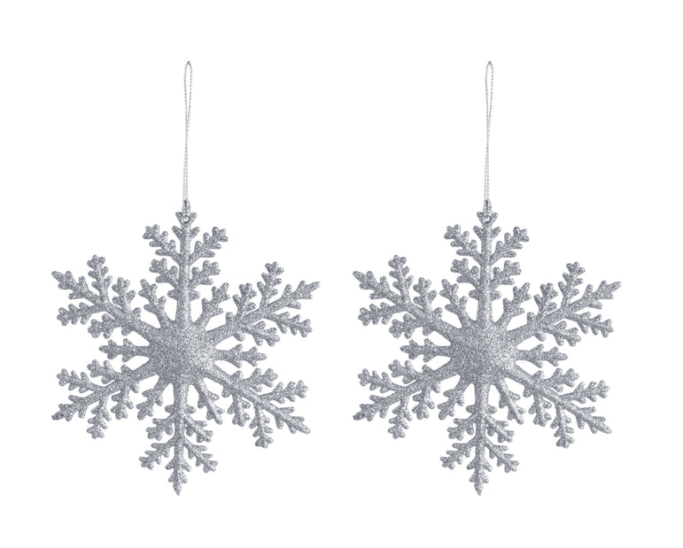 Hanging Glitter Deco 2pk Asst snowflakes / trees / stars /