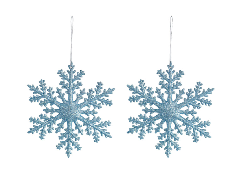 Hanging Glitter Deco 2pk Asst snowflakes / trees / stars /