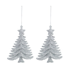 Hanging Glitter Deco 2pk Asst snowflakes / trees / stars /