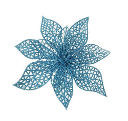 Poinsettia Glitter Wire Clip