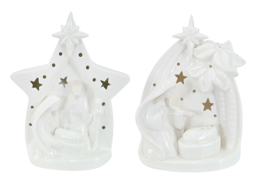 White Ceramic Nativity Scene