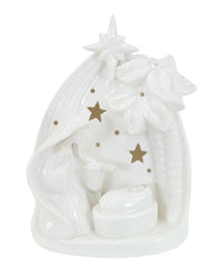 White Ceramic Nativity Scene