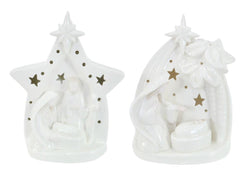 White Ceramic Nativity Scene