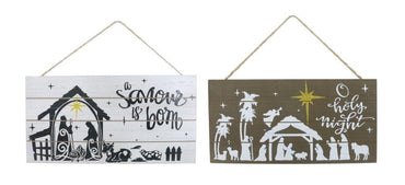 Hanging Nativity Sign