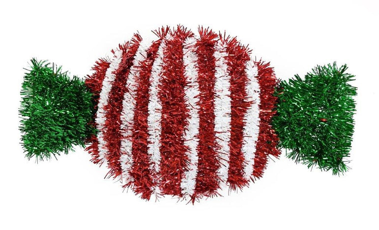 Tinsel Cany Cane Lolly Plaque