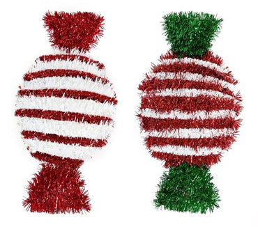 Tinsel Cany Cane Lolly Plaque