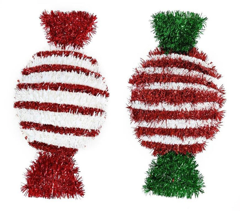 Tinsel Cany Cane Lolly Plaque