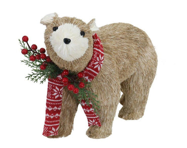 Bear with Knitted Scarf