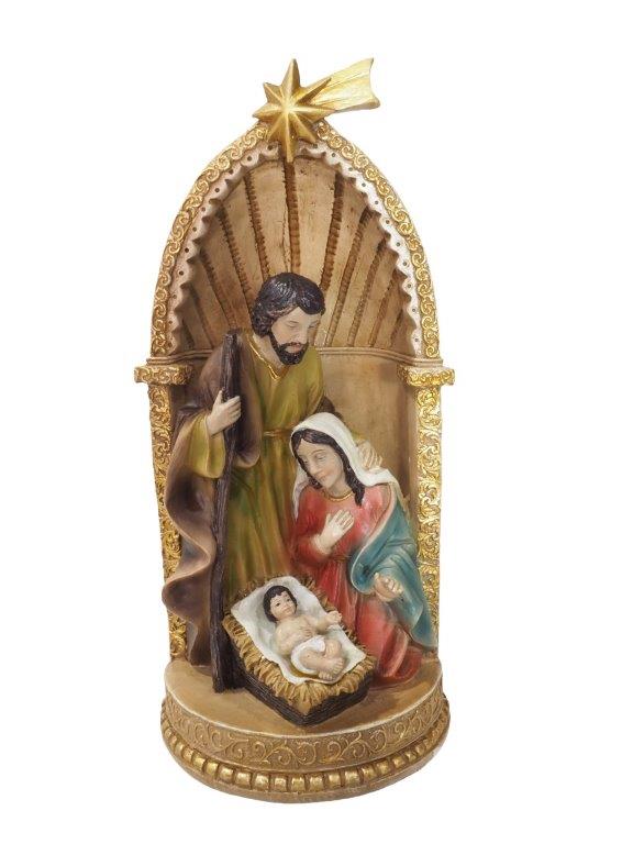 Resin Holy Family Dome Scene