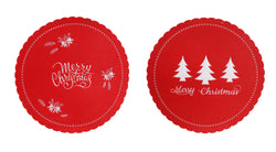 Christmas Placement Red Felt 35cm Asst