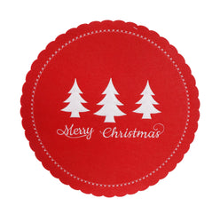 Christmas Placement Red Felt 35cm Asst