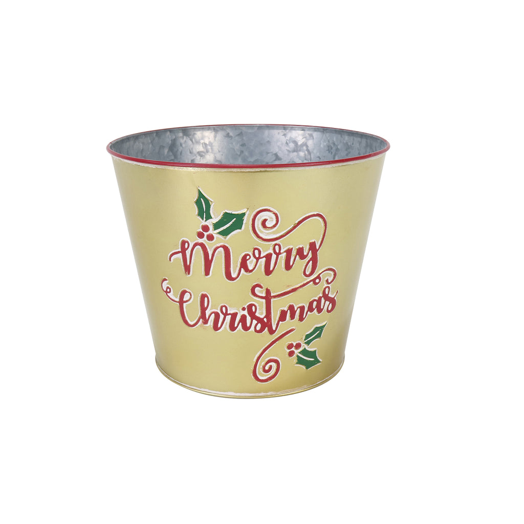 Christmas Metal Bucket