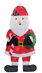 Solar USB Mesh Tinsel Santa 100cm indoor - outdoor