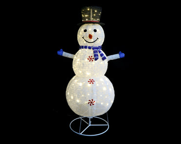 LED Pop Up Snowman Red/Blue 150cm Asst 180cm CW indoor outdoor