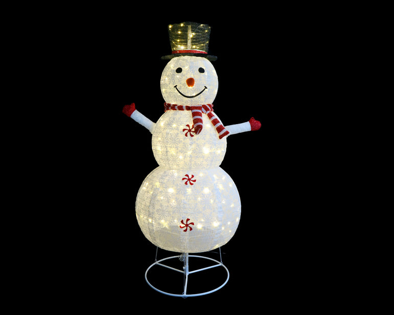LED Pop Up Snowman Red/Blue 150cm Asst 180cm CW indoor outdoor