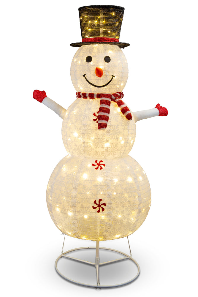 LED Pop Up Snowman Red/Blue 150cm Asst 180cm CW indoor outdoor