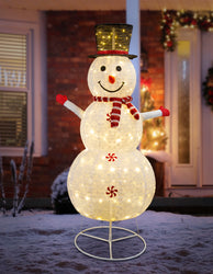 LED Pop Up Snowman Red/Blue 150cm Asst 180cm CW indoor outdoor