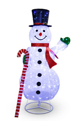 LED Pop Up Snowman Red/Blue 150cm Asst 180cm CW indoor outdoor