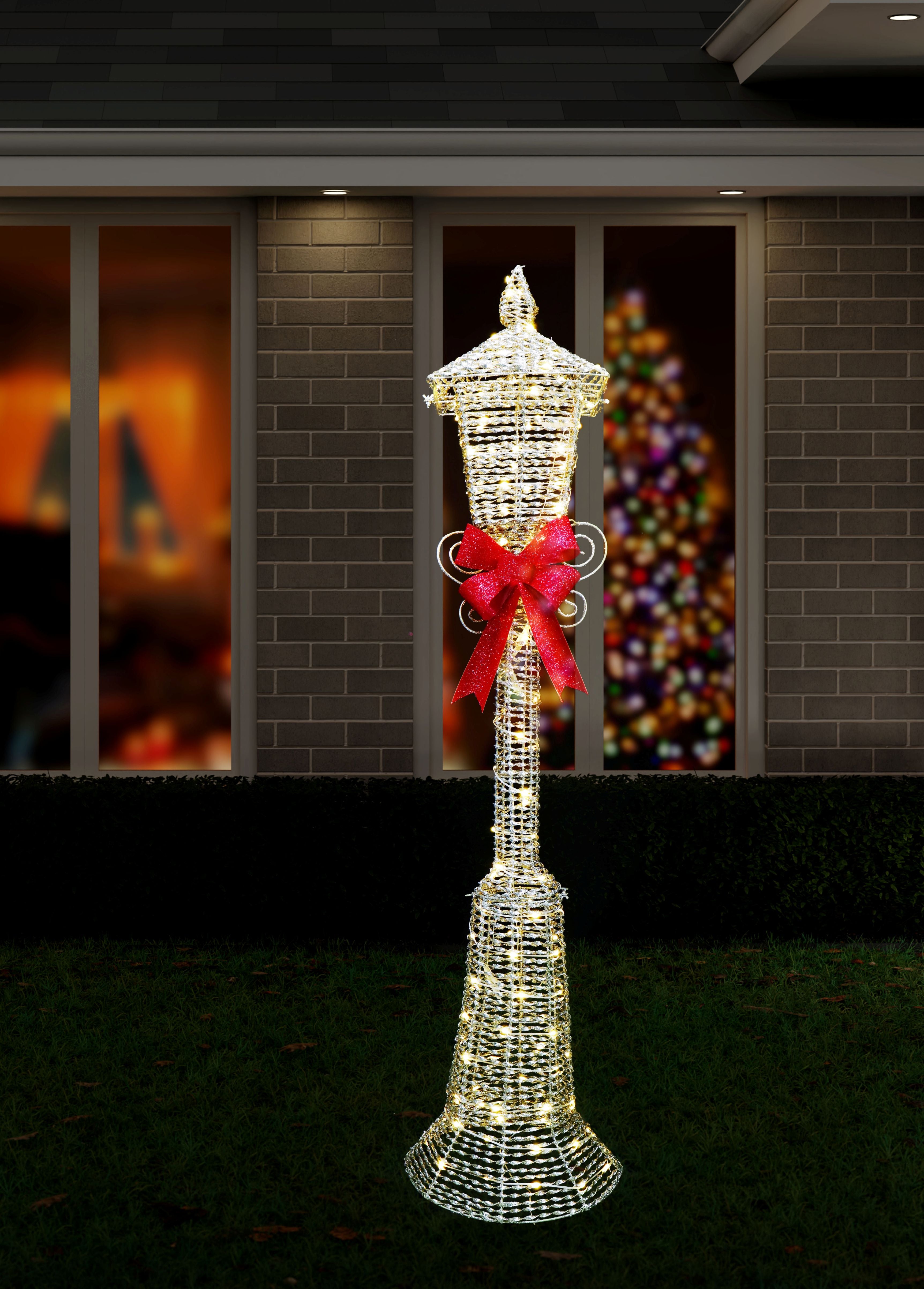 LED Glitter Spiral Stripe Street Lamp Twinkle 183cm