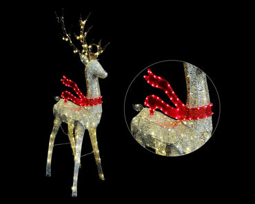 LED Glitter Thread Giant Gold Reindeer Twinkle 180cm