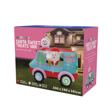 Inflatable  Santa Sweet Treats Van 240cm