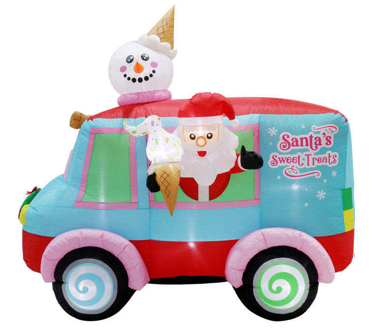 Inflatable  Santa Sweet Treats Van 240cm