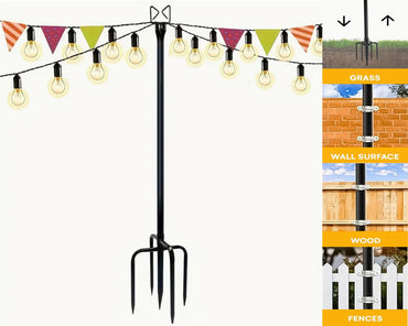 String/Festoon Light Poles 2pk adjustable to 3m