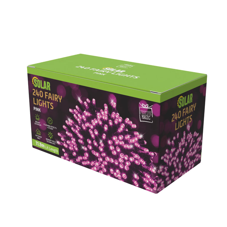 Solar LED Fairy Lights 240 5 Asst colours