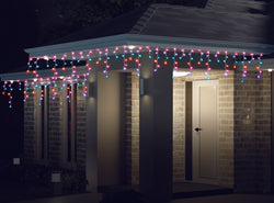 Solar LED Icicle Lights 400 Asst Colour