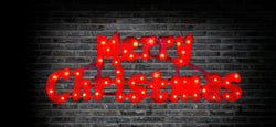 Solar LED Merry Christmas Plaque Asst