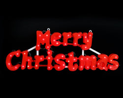 Solar LED Merry Christmas Plaque Asst