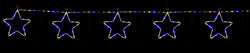 Solar LED Tube light 5pk Star Chain / 3D star / Multi Col