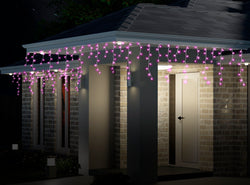 LED Icicles 500 Pastel Sweet Pink /ice blue / carnival