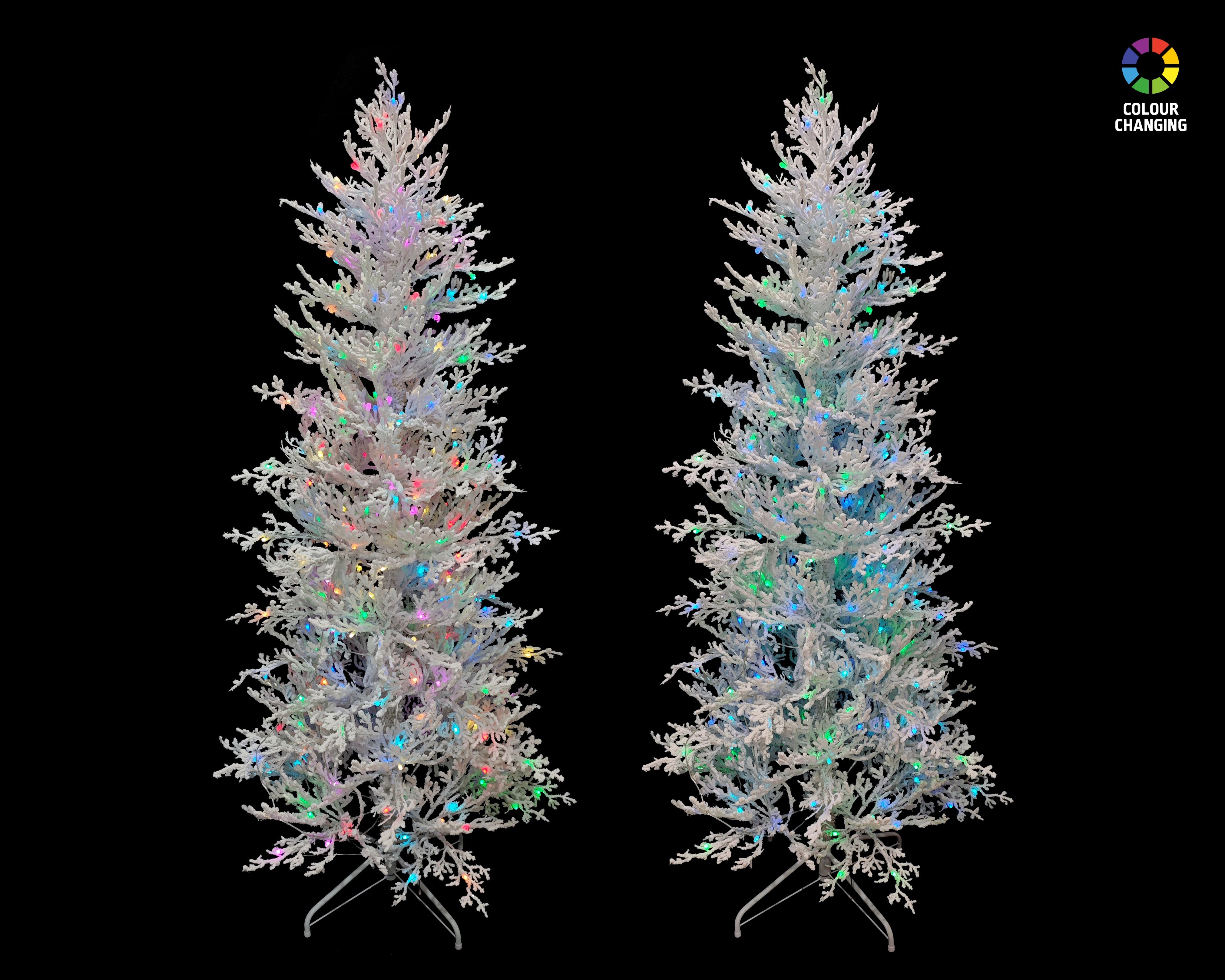 LED Tree  Colour Change Snow Tree 180cm RGB