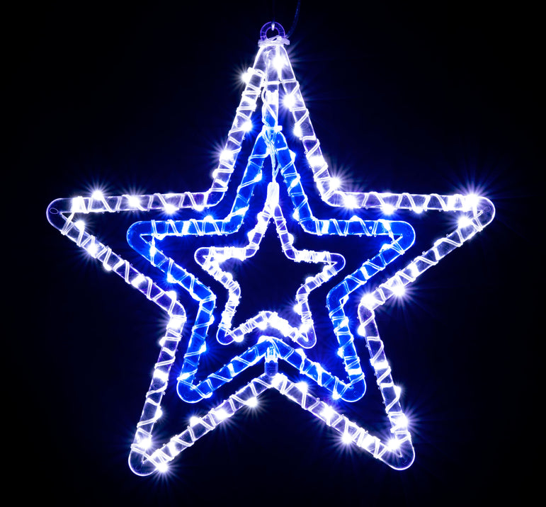 LED Crystal Triple Stars Flash M-W