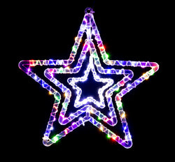 LED Crystal Triple Stars Flash M-W