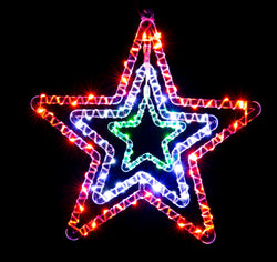 LED Crystal Triple Stars Flash M-W