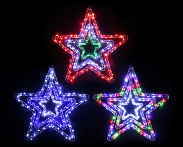 LED Crystal Triple Stars Flash M-W