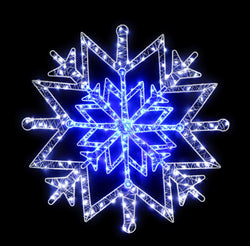 LED Starry Wire Snowflake / Stars 2-Tone Asst